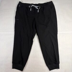 FIGS Scrub Pants Womens 4XL Black Jogger Medical Nursing Drawstring Stretch